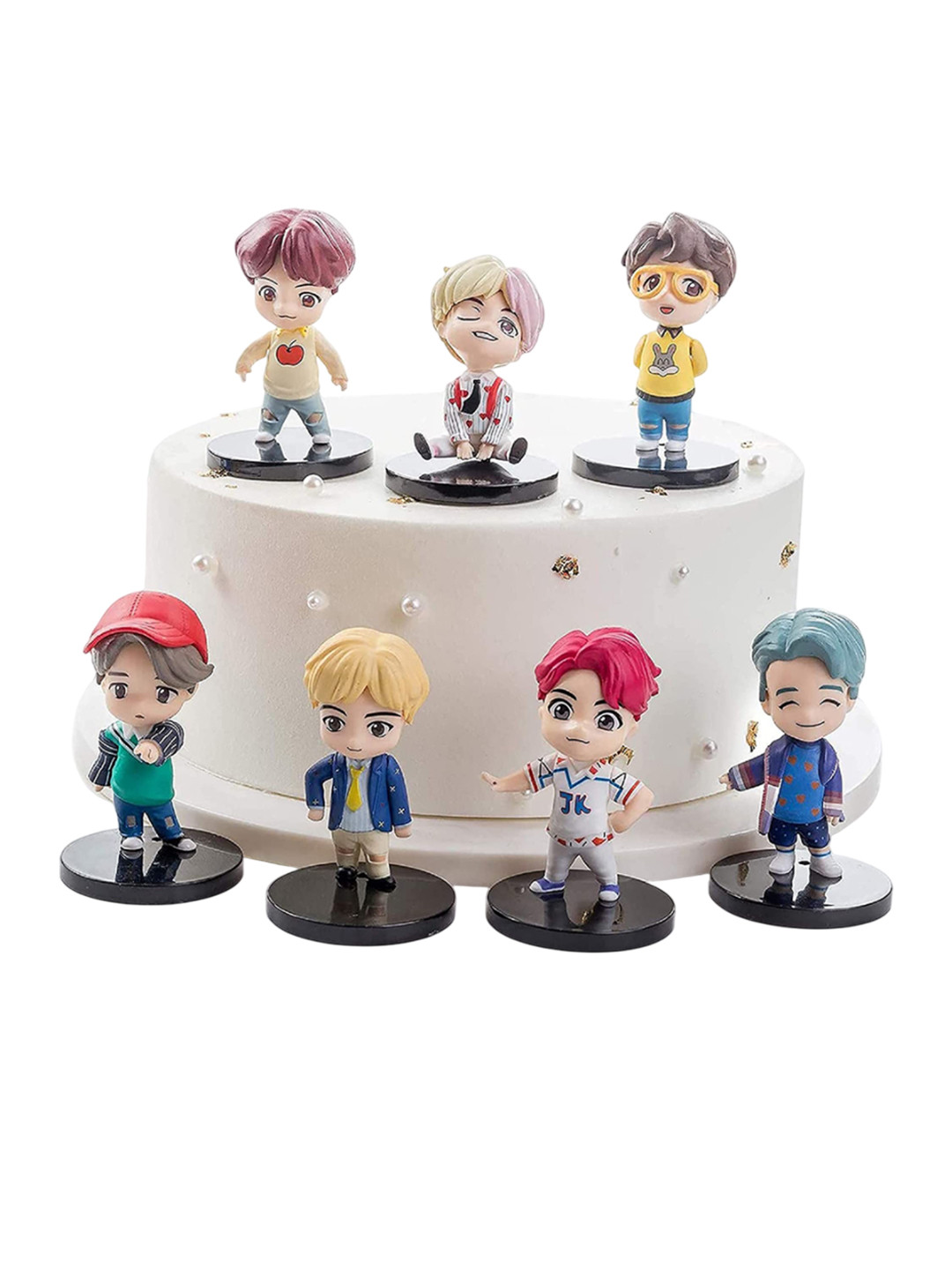 AUGEN Set Of 7 BTS Bangtan Action Toy Figure & Cake Topper