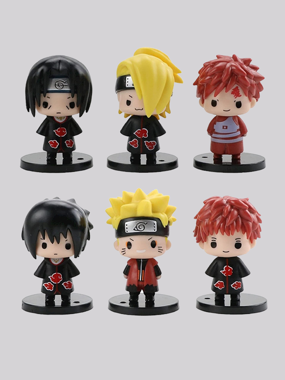 AUGEN Set Of 6 Naruto Mini C Limited Edition Action Figure