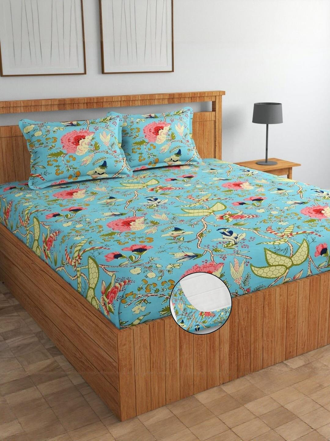SHOMES Floral Superfine King Bedsheets