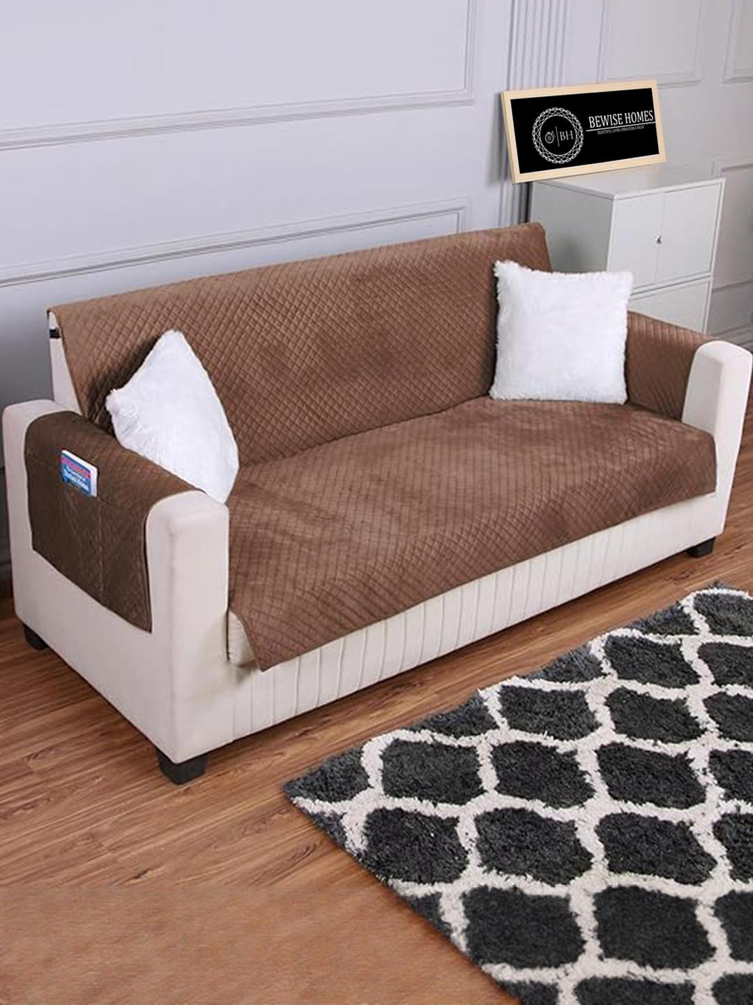 BEWISE HOMES Textured Sofa Cover with Arms