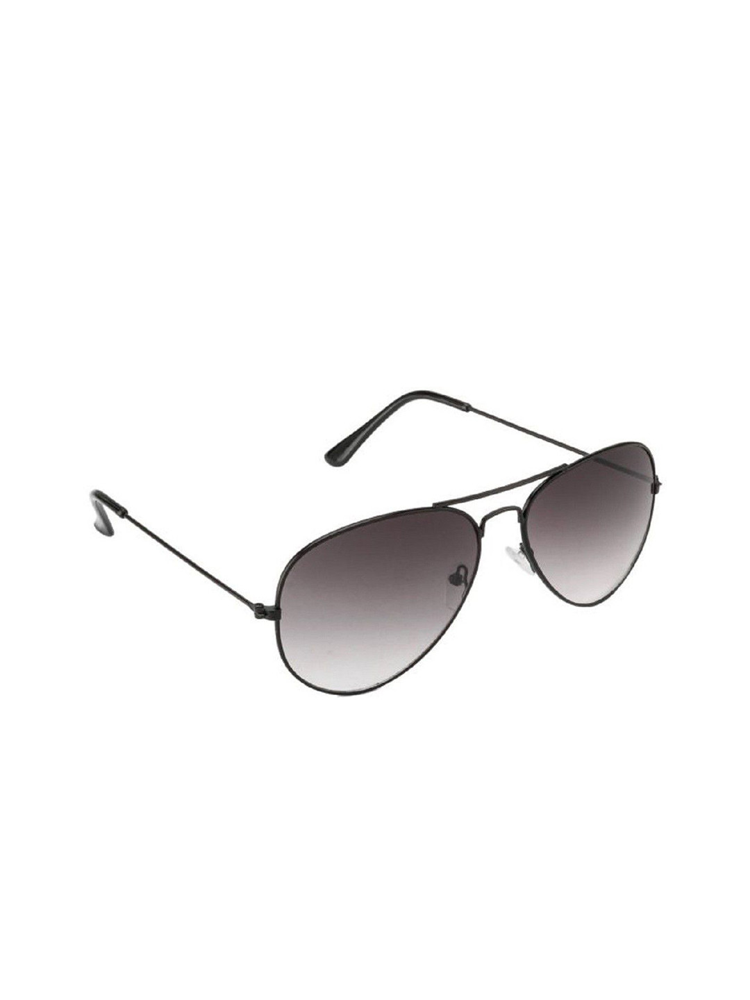 REDEX Unisex Black Lens & Black Aviator Sunglasses with