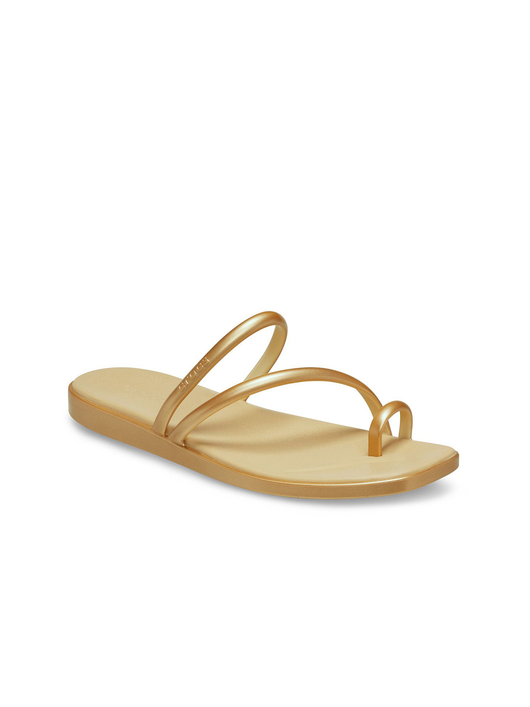 Crocs Women Miami Metallic Toe Loop One Toe Flats