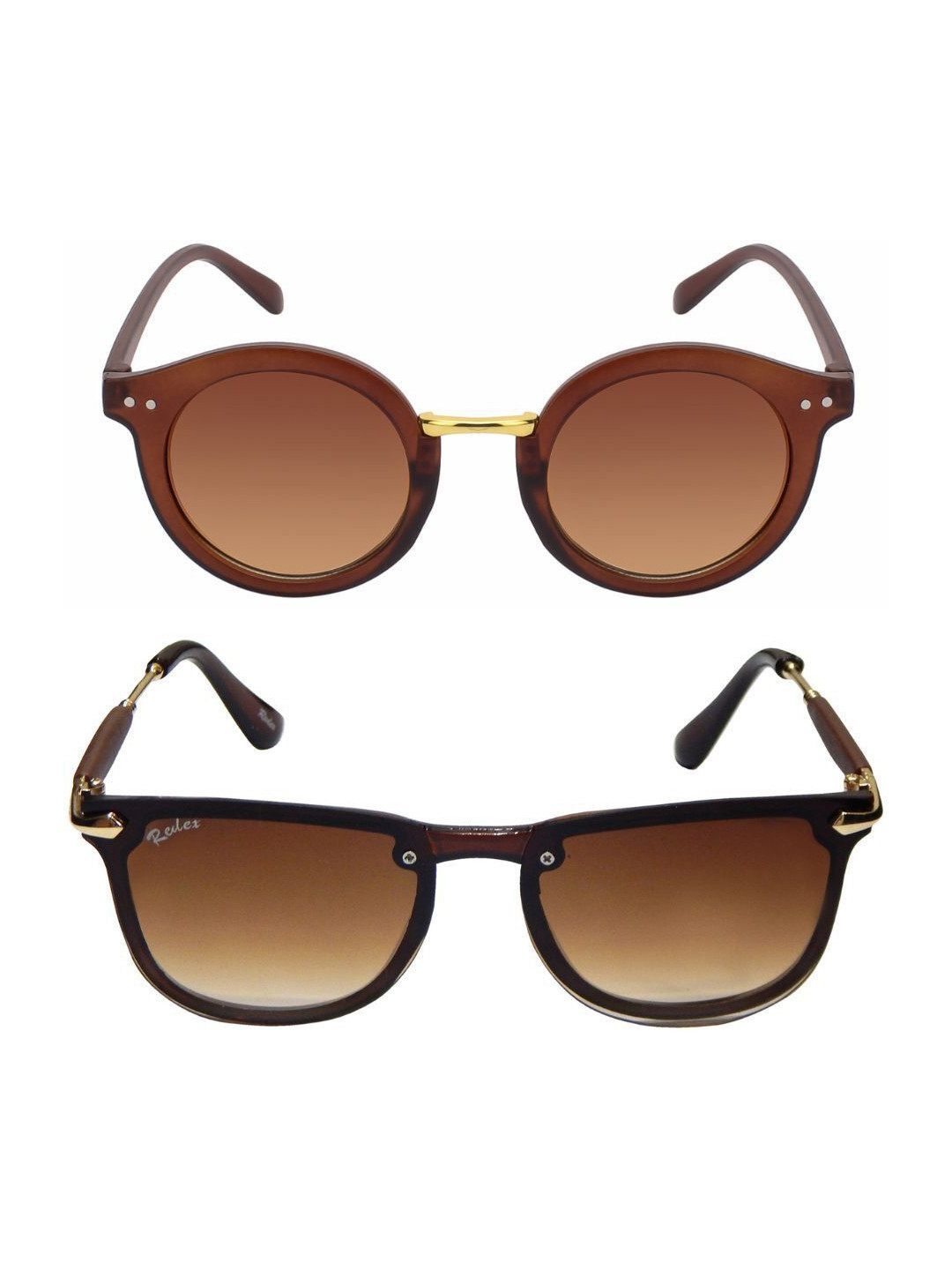 REDEX Unisex Pack of 2 Wayfarer Sunglasses SN-26,,,-