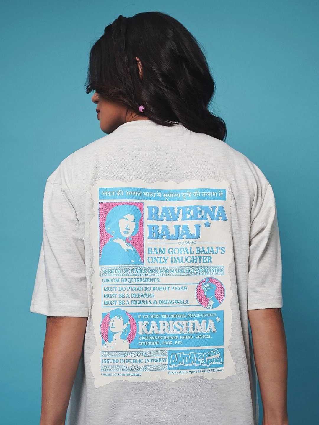 Ascend 47 Andaz Apna Apna: The Raveena Karishma Oversied T-Shirt