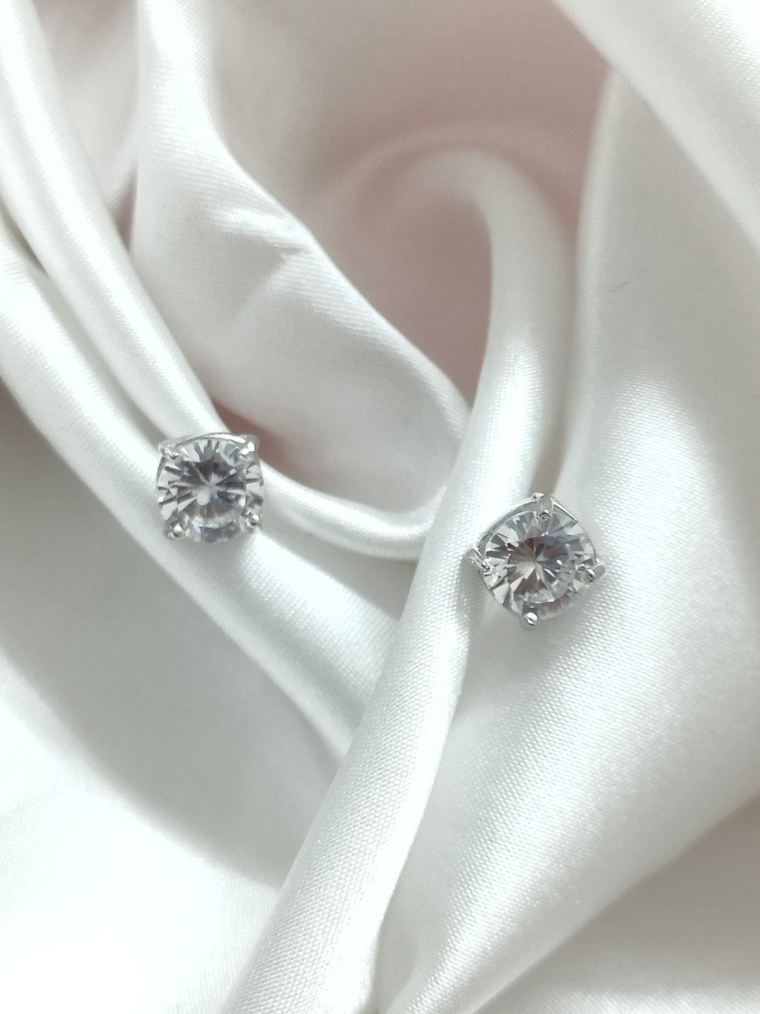 Shri adinath imitation Rhodium-Plated Drop Earrings