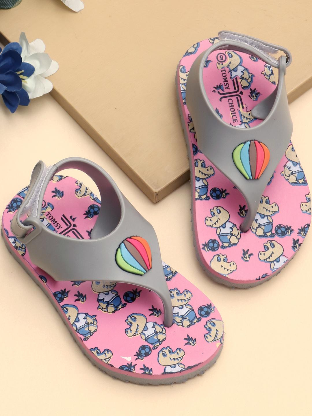 TOMSY CHOICE Kids-Unisex Pink EVA Flip Flops