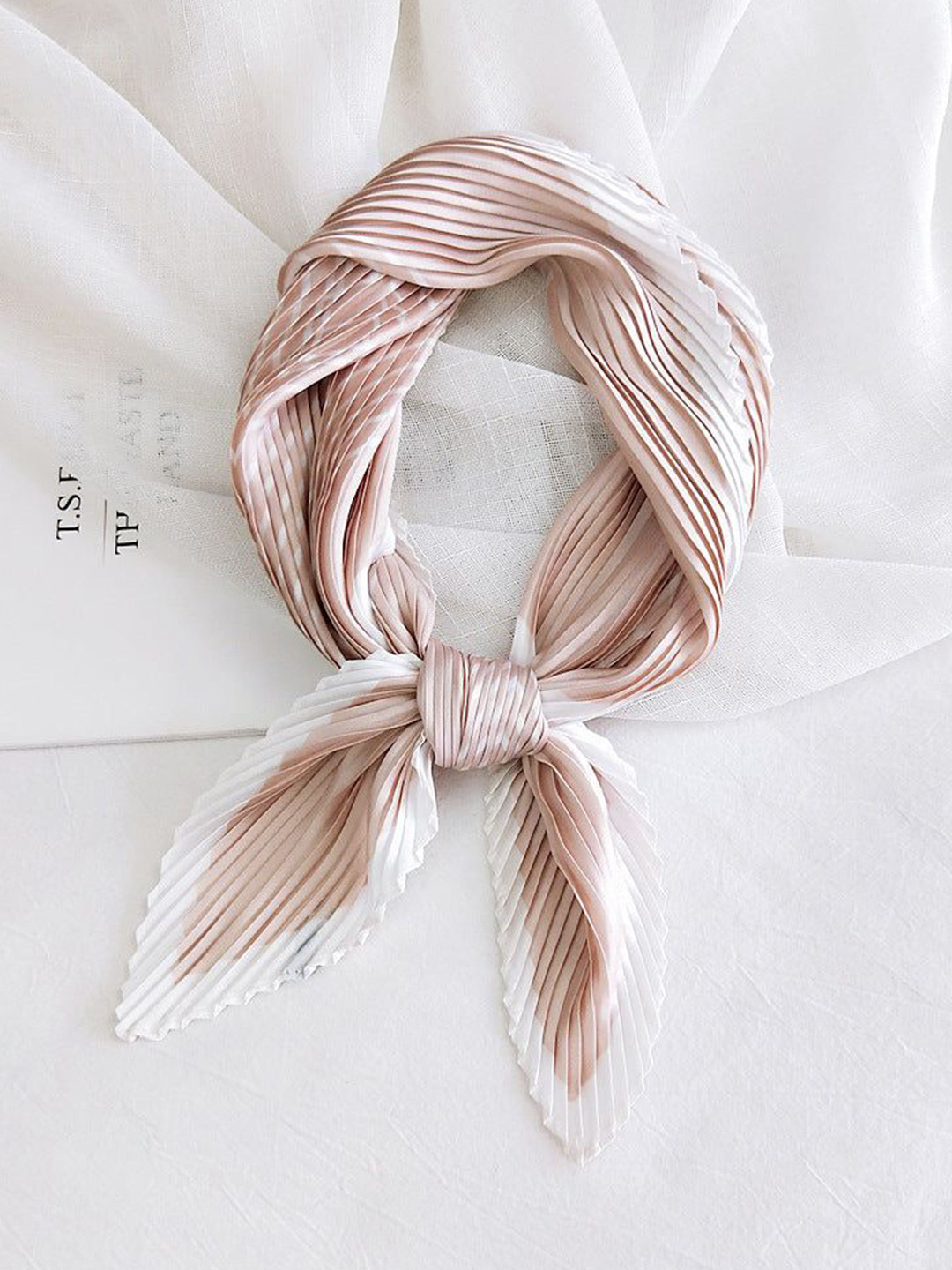 QUECY Women Wrinkle Ov Powder Scarf