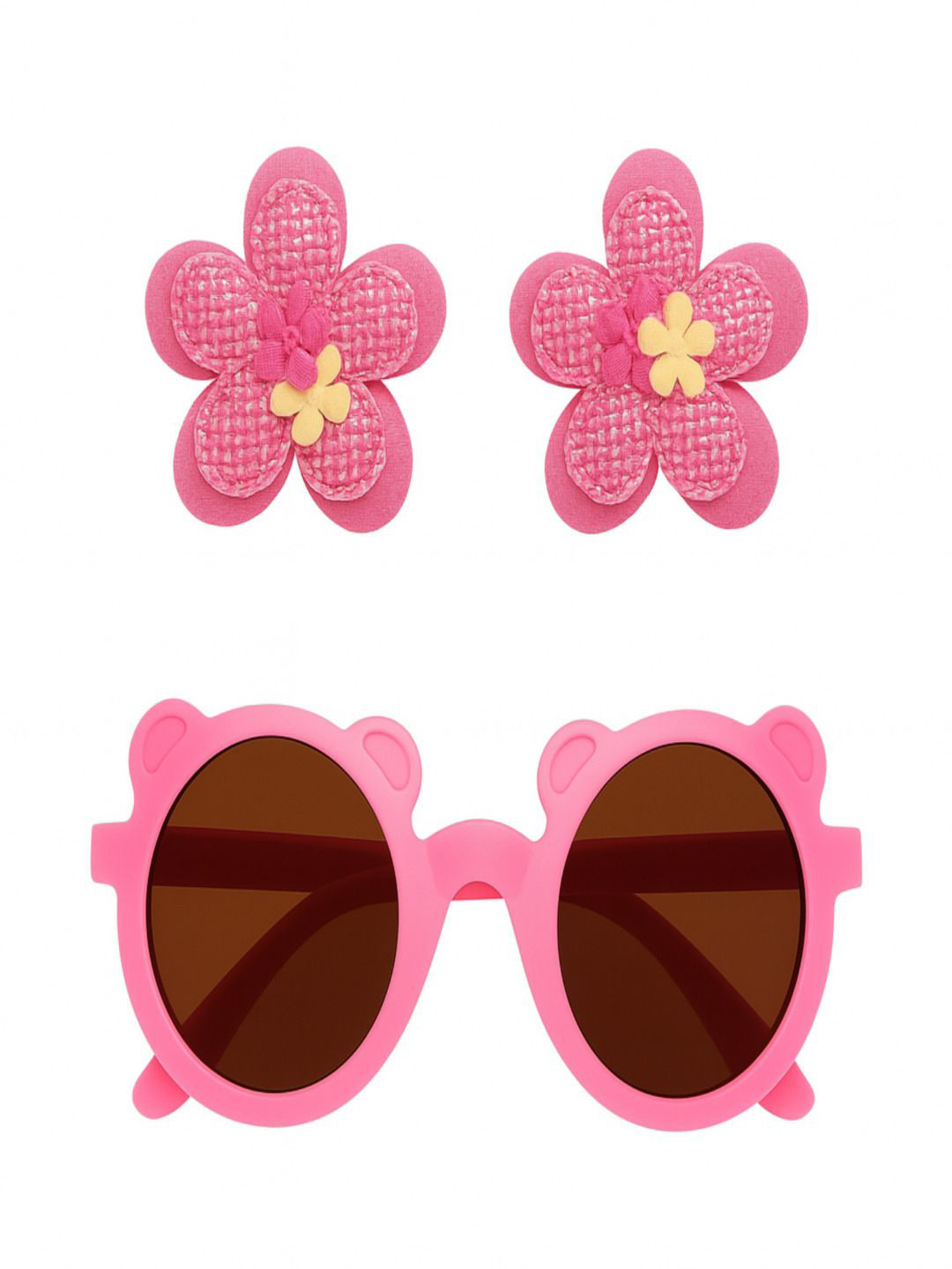 ANNA CREATIONS Girls Set of 3 Bow Hair Clip with Sun Goggles