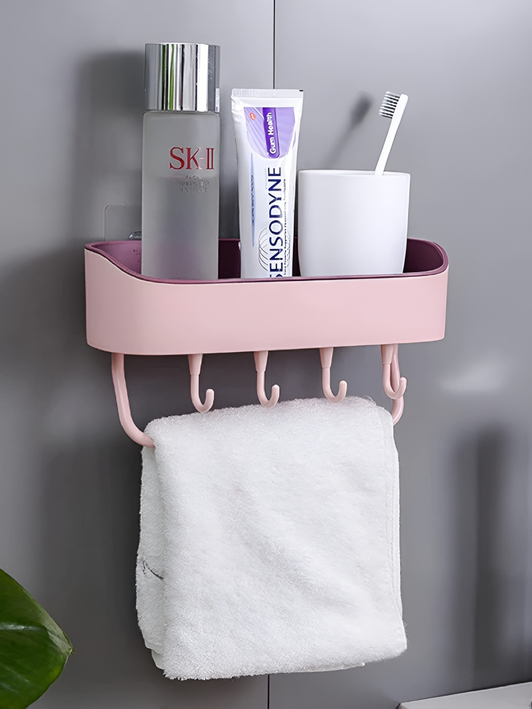 AUGEN Pink Wall-Mounted Storage Rack
