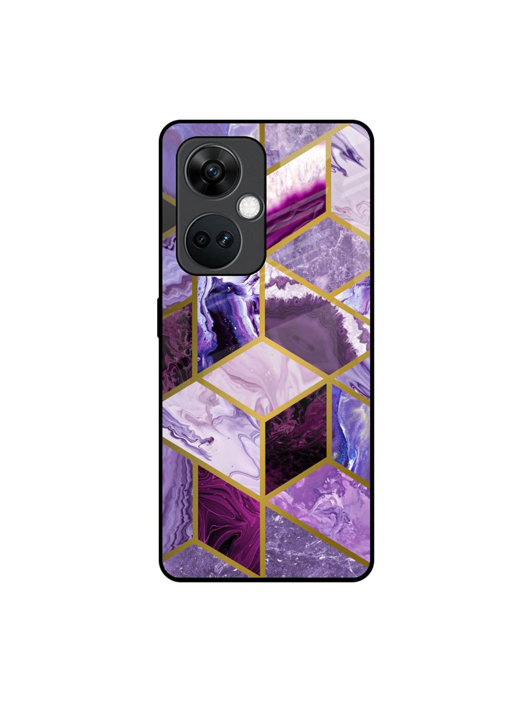 QRIOH Rhombus Marble Printed OnePlus Nord CE 3 5G Back Case