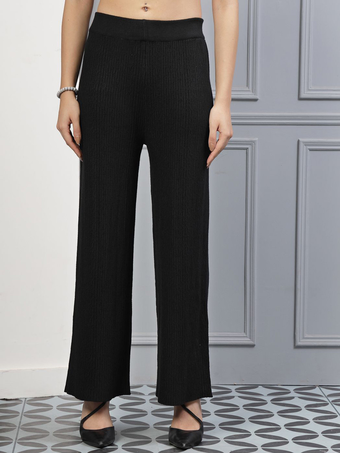 Mafadeny Women's self design straight Palazzo