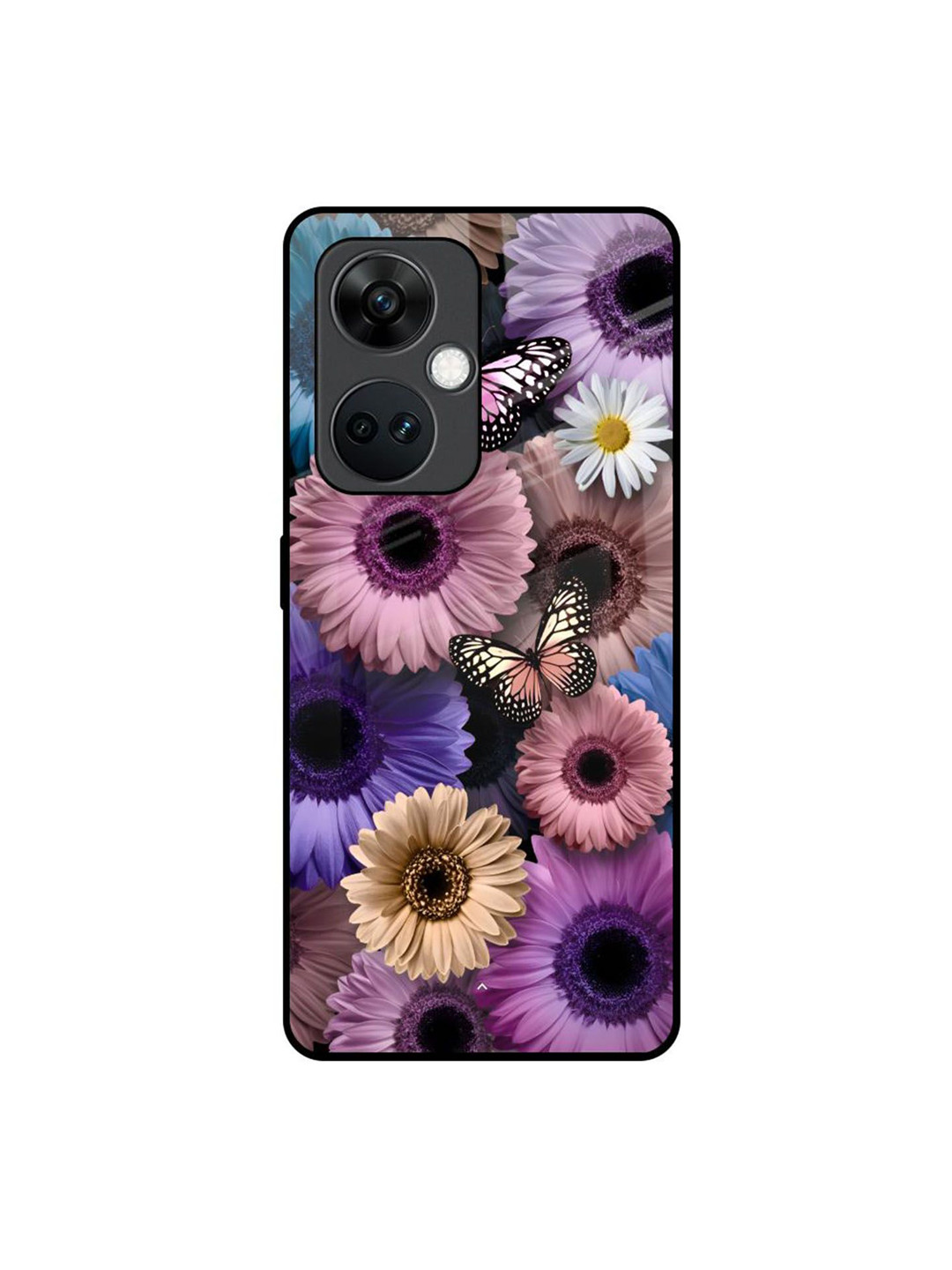 QRIOH Butterfly Garden Floral Printed OnePlus Nord CE 3 5G Silicone Back Case