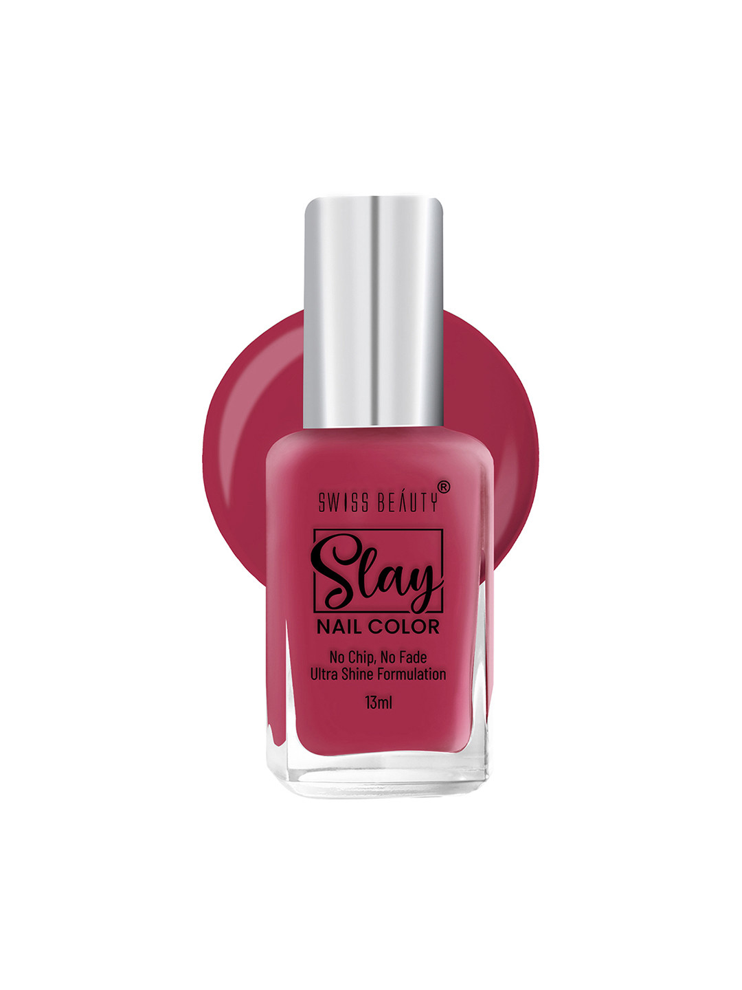 SWISS BEAUTY Slay Ultra Shine Formulation Nail Colour 13ml - Cherry Pink 71