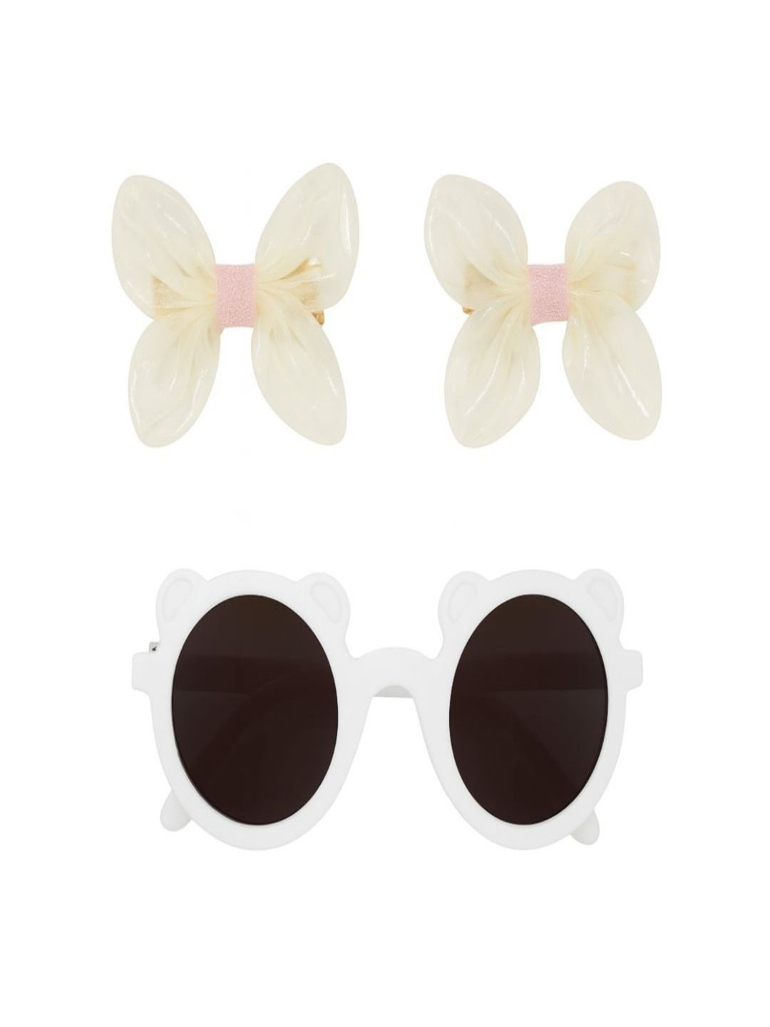 ANNA CREATIONS Pack of 3 Girls  Hair Accessory And Sun Goggles Set