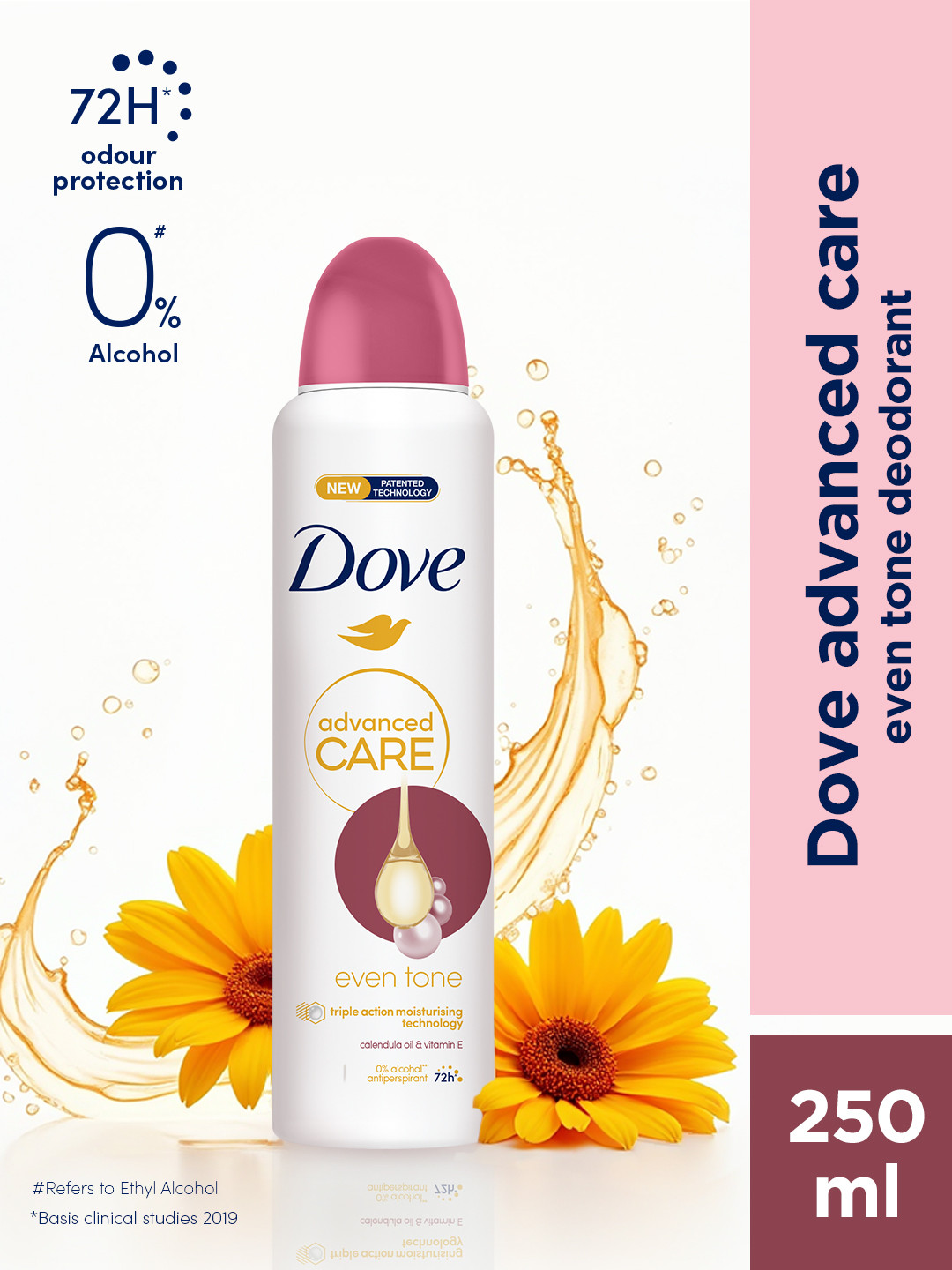 Dove Women Advanced Care Even Tone Deodorant Spray with Calendula & Vitamin B3 - 250 ml