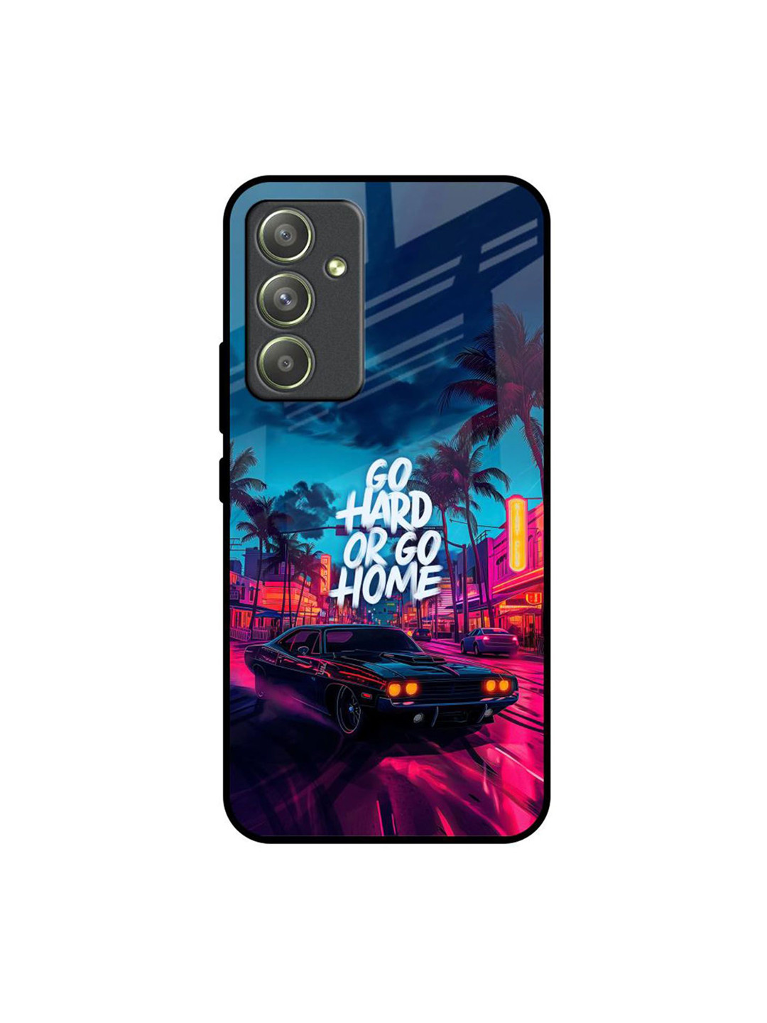 QRIOH Hustle Hard Printed Samsung Galaxy A54 5G Glass Back Case