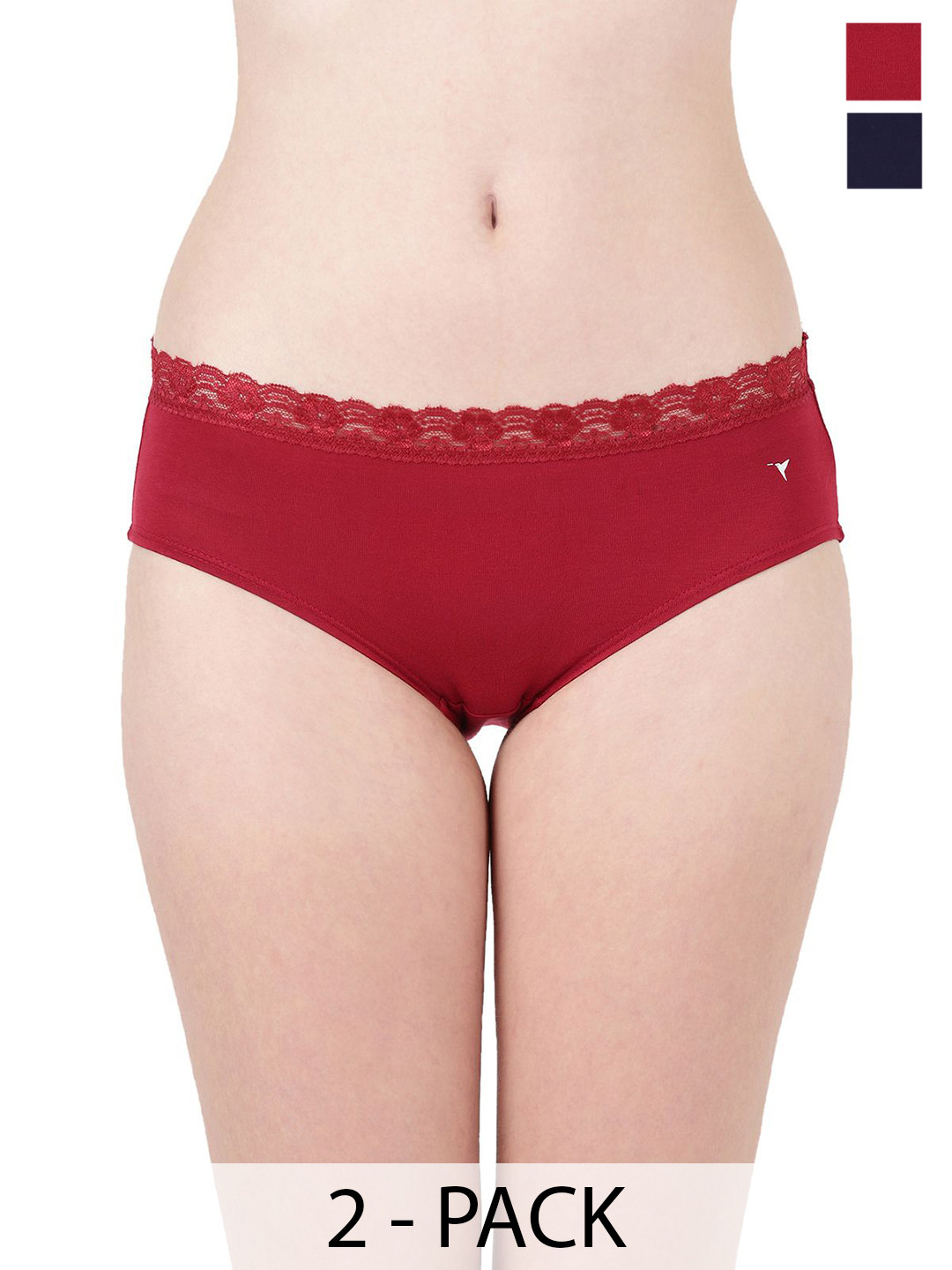 BLOSSOM Pack Of 2 Mid Rise Stretchable Hipster Briefs SERENE PANTY Assorted XXL Pack of