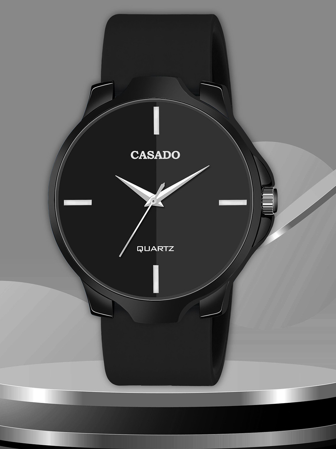 CASADO Men Dial & Straps Analogue Watch CD-639-BLACK-BLACK