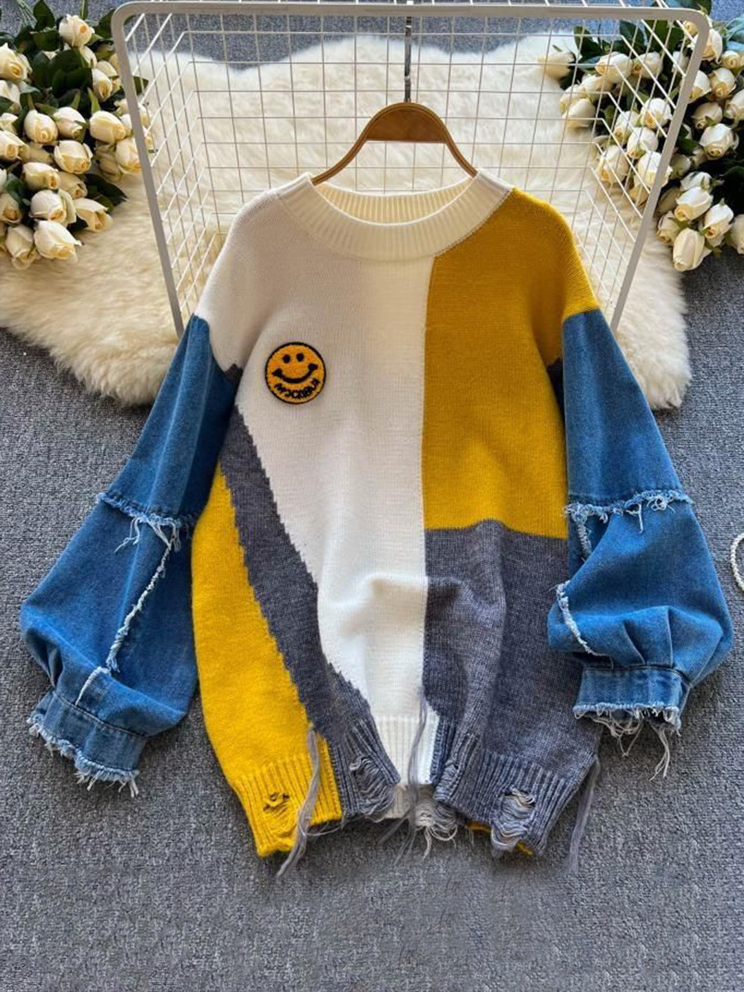 Miss Mosa By Akanksha  Multi Dora Quirky Statement Sweatshirt