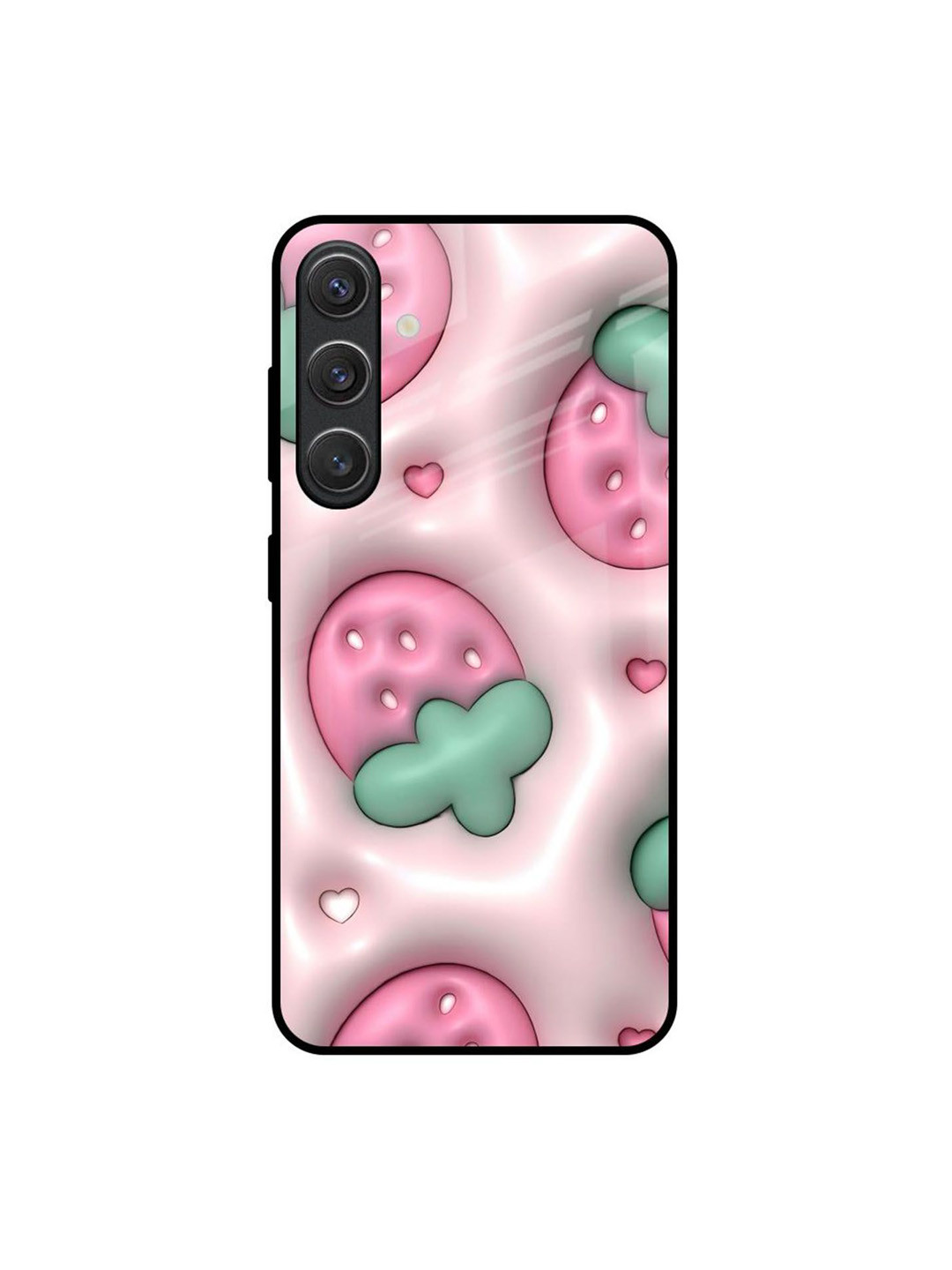 QRIOH Loveberry Bliss Printed Sleek & Lightweight Silicone Samsung Galaxy S25 5G Back Case