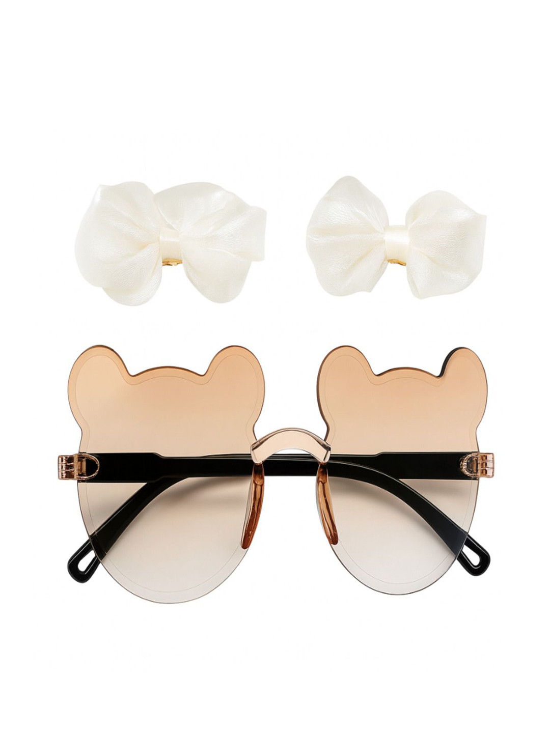 ANNA CREATIONS Girls Cute Bow Hair Clip Accessory with Sun Goggles Design