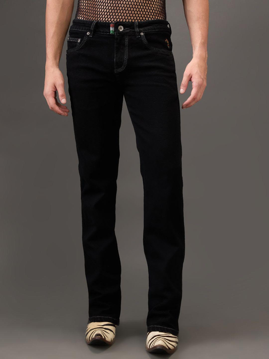 mode de base Men Cotton Bootcut Low-Rise Stretchable Jeans