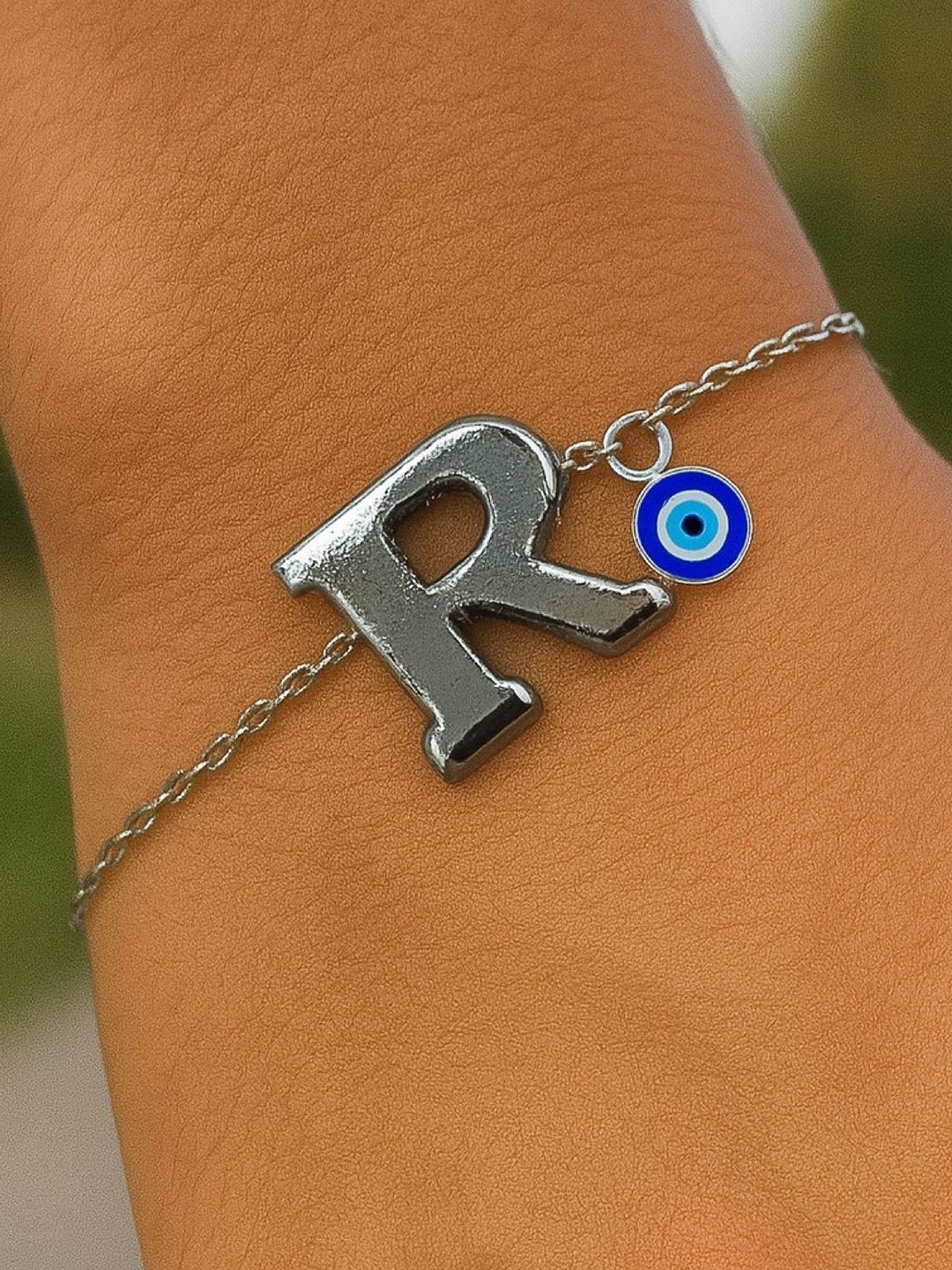 Digital Dress Room R Letter Evil Eye Wraparound Rakhi