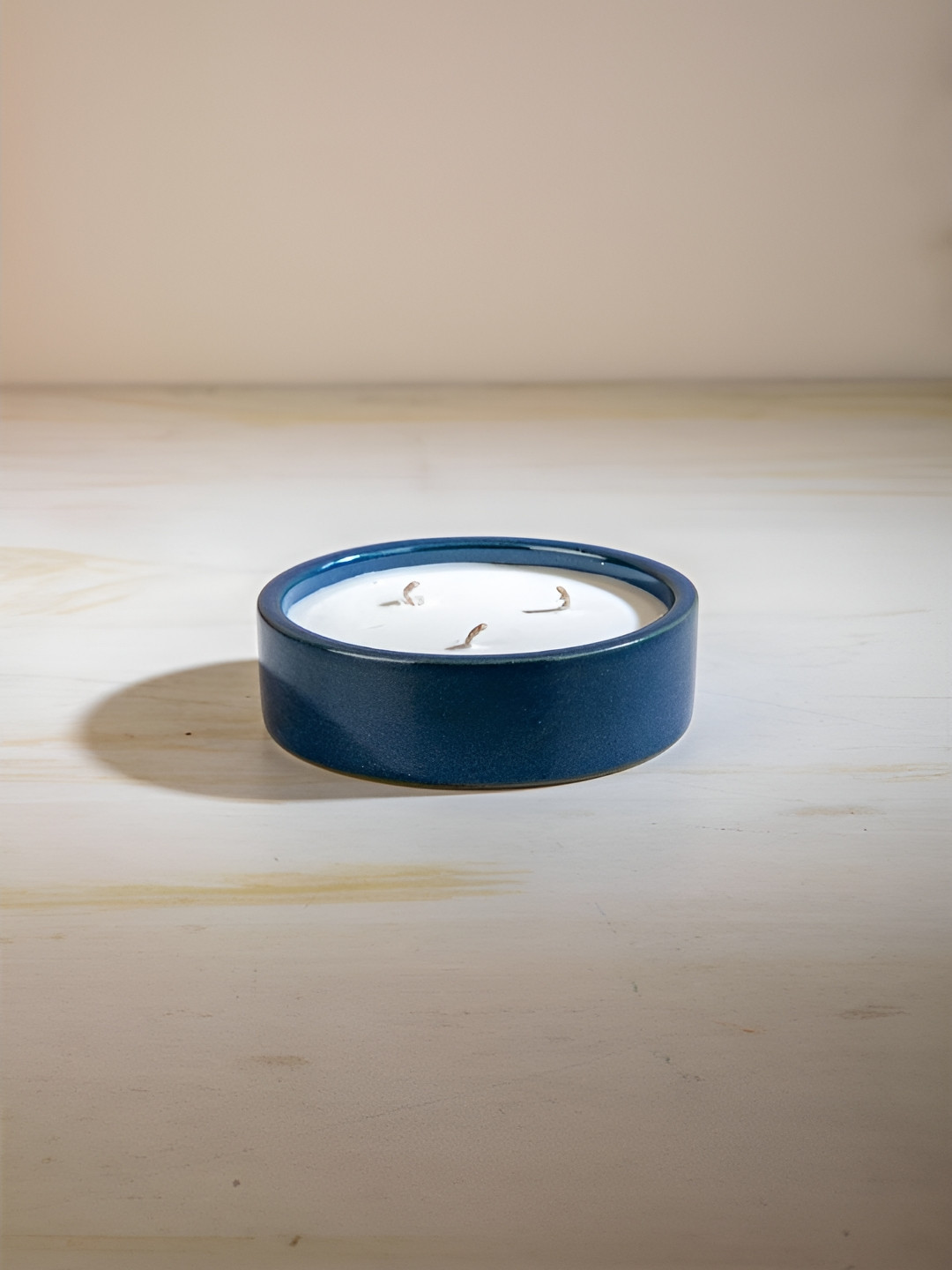 FREEDOM TREE Tuberose 3 Wick White & Blue Natural Soy Wax Scented Jar Candle