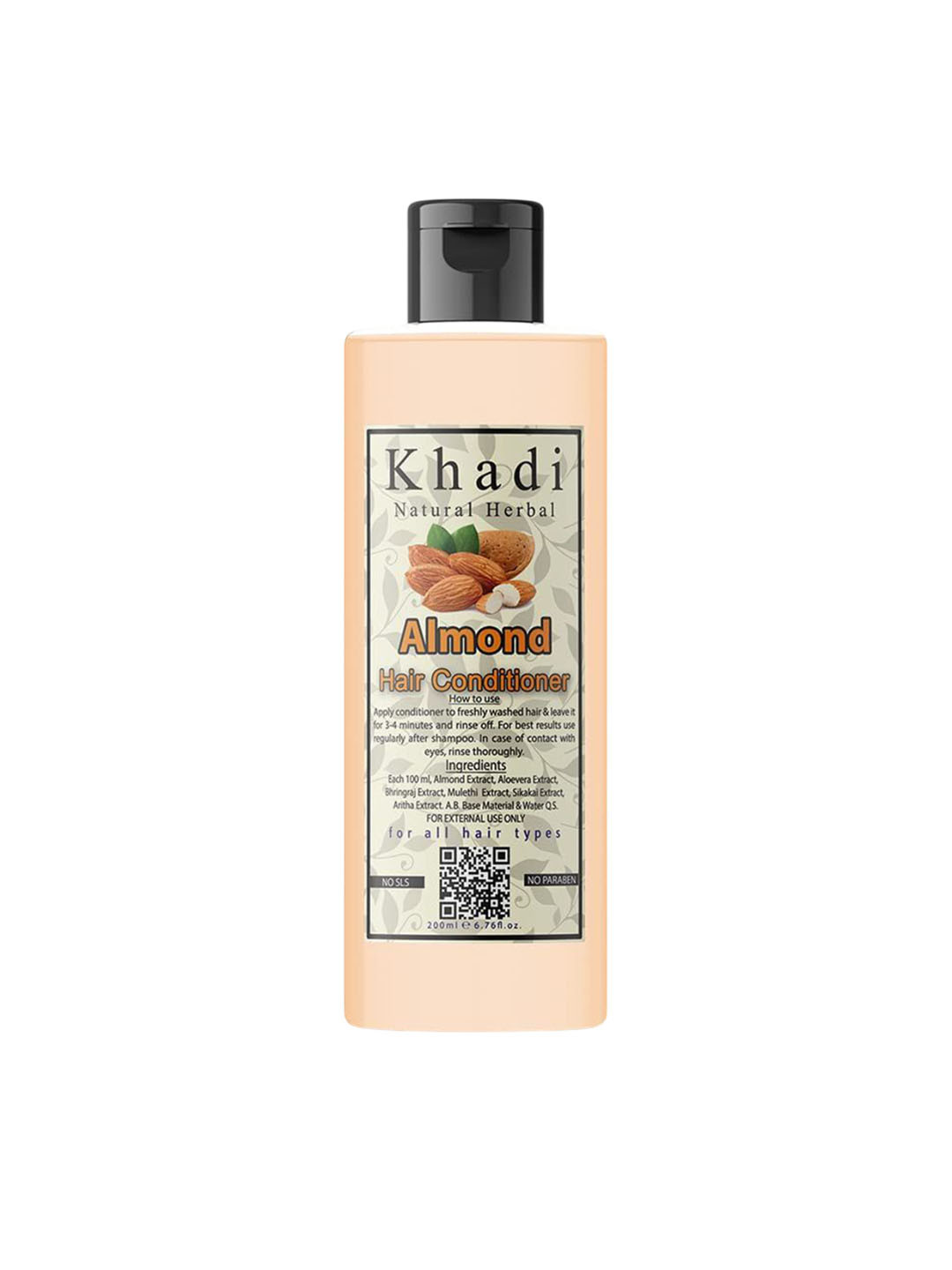 khadi natural herbal Almond Conditioner For Long, Healthy & Strong Hair - 200 ml