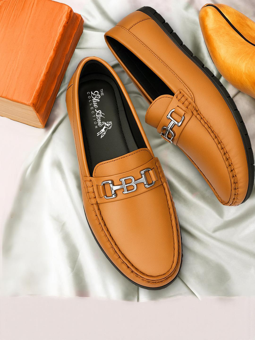 Blue Horse Men Tan Synthetic Leather Casual Shoes