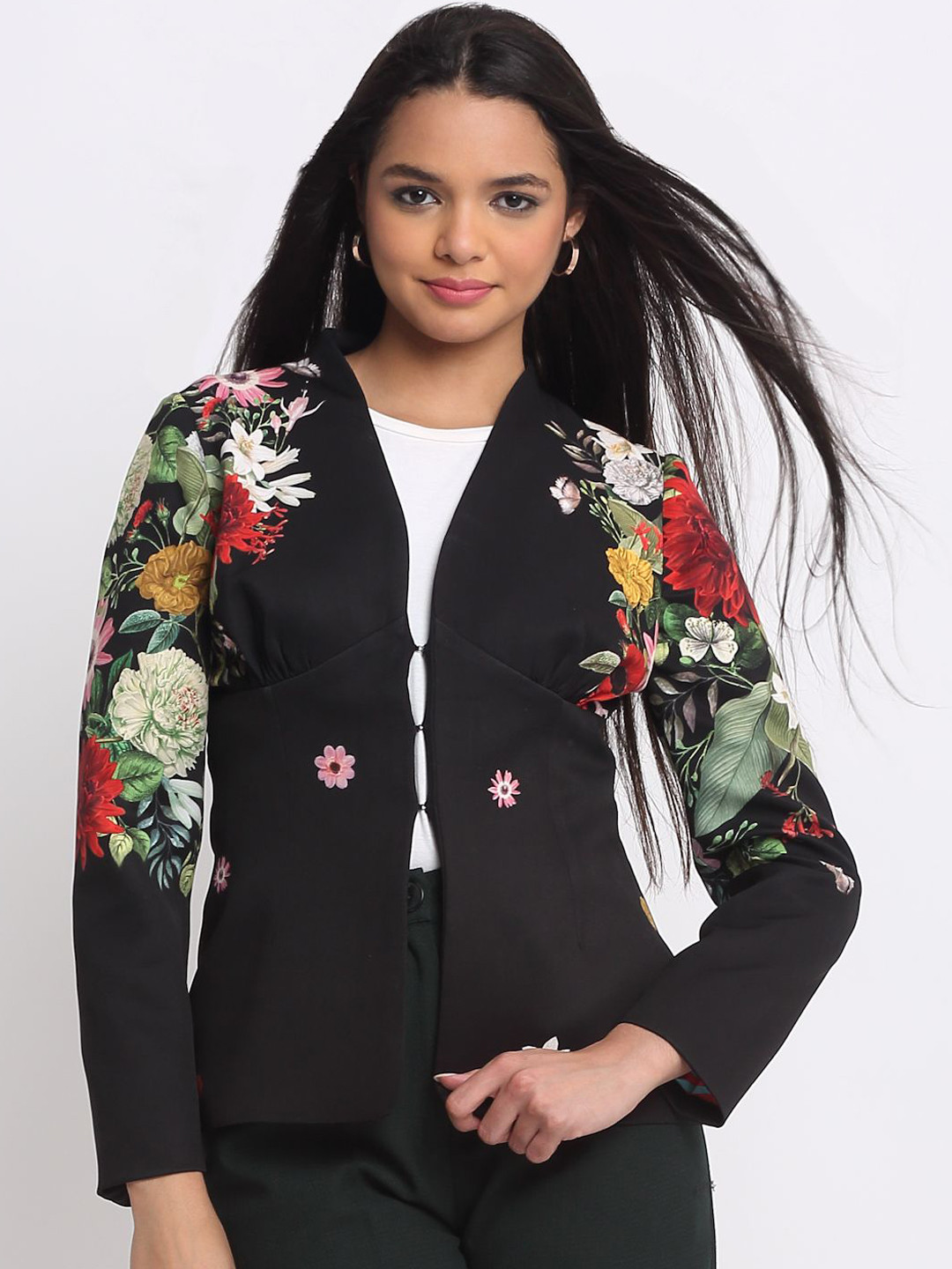 SHAYE Printed Single-Breasted Coat