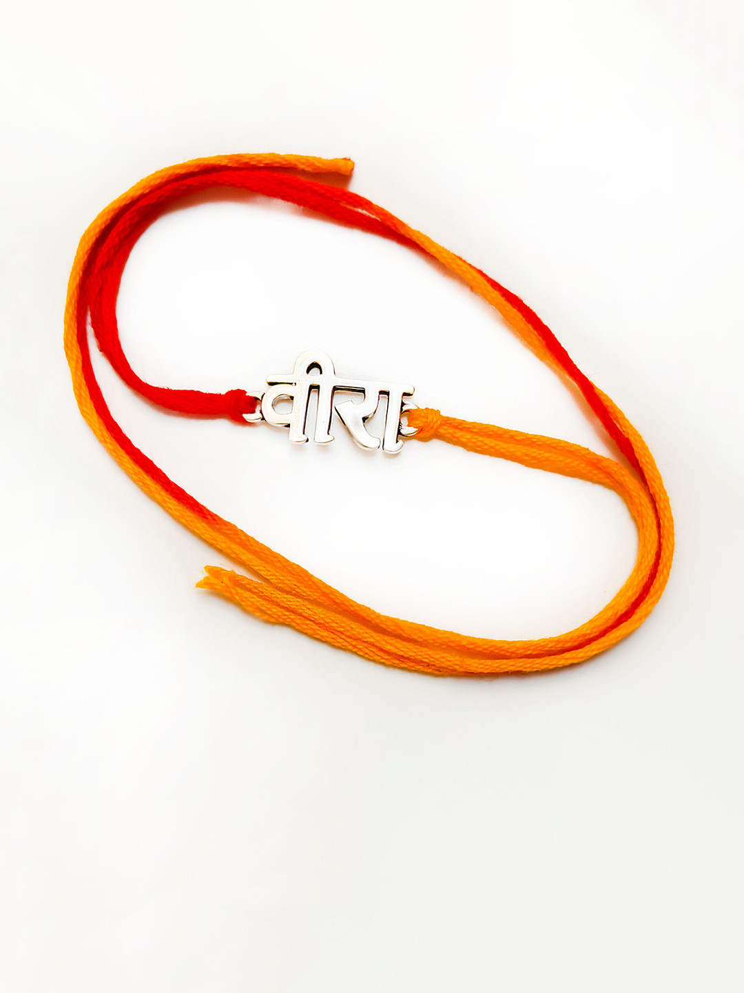 INARI SHINES 925 Silver Veera Rakhi With Roli Chawal