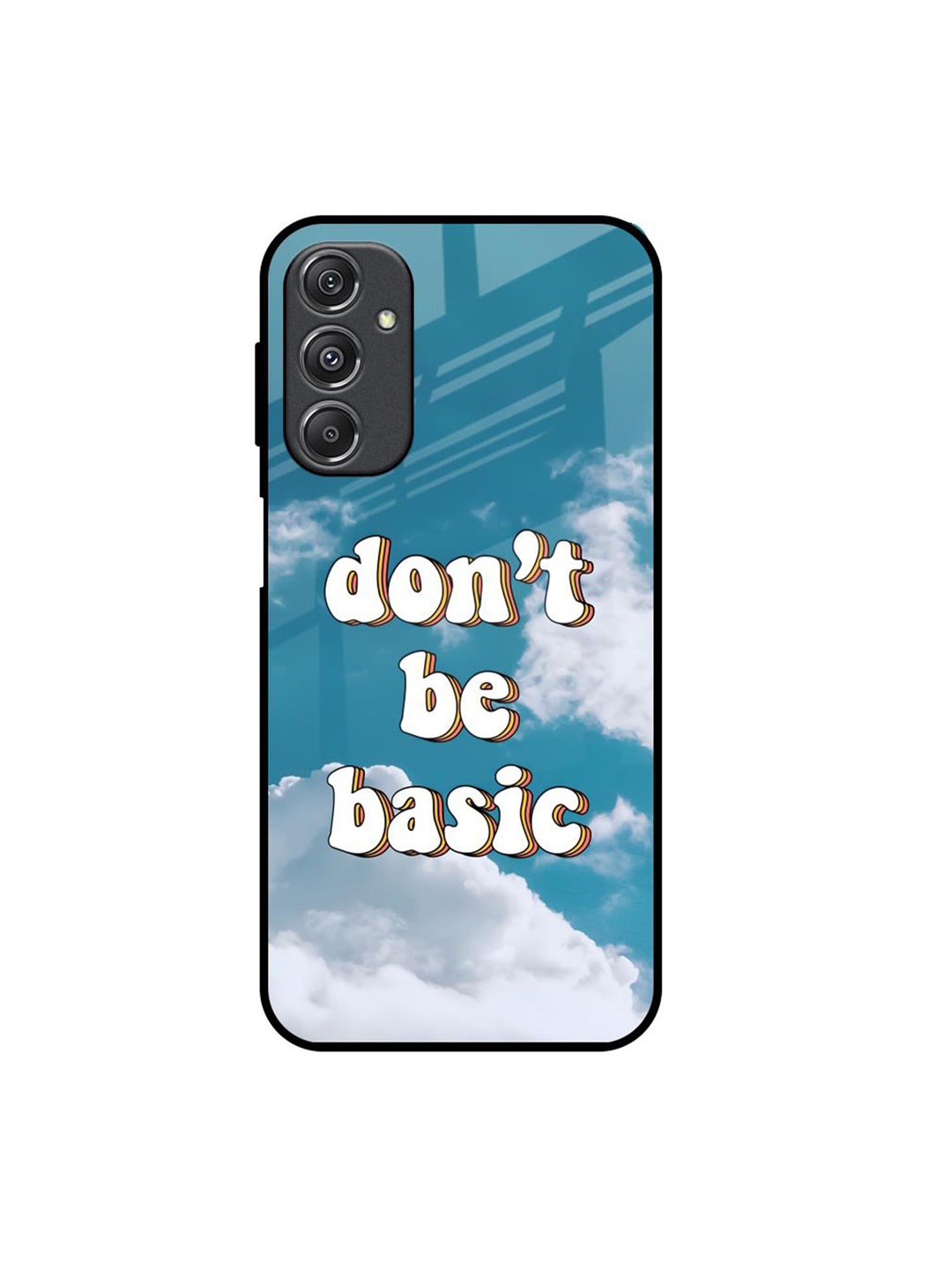 QRIOH Typography Printed Sleek & Lightweight Silicone Samsung Galaxy M34 5G Glass BackCase