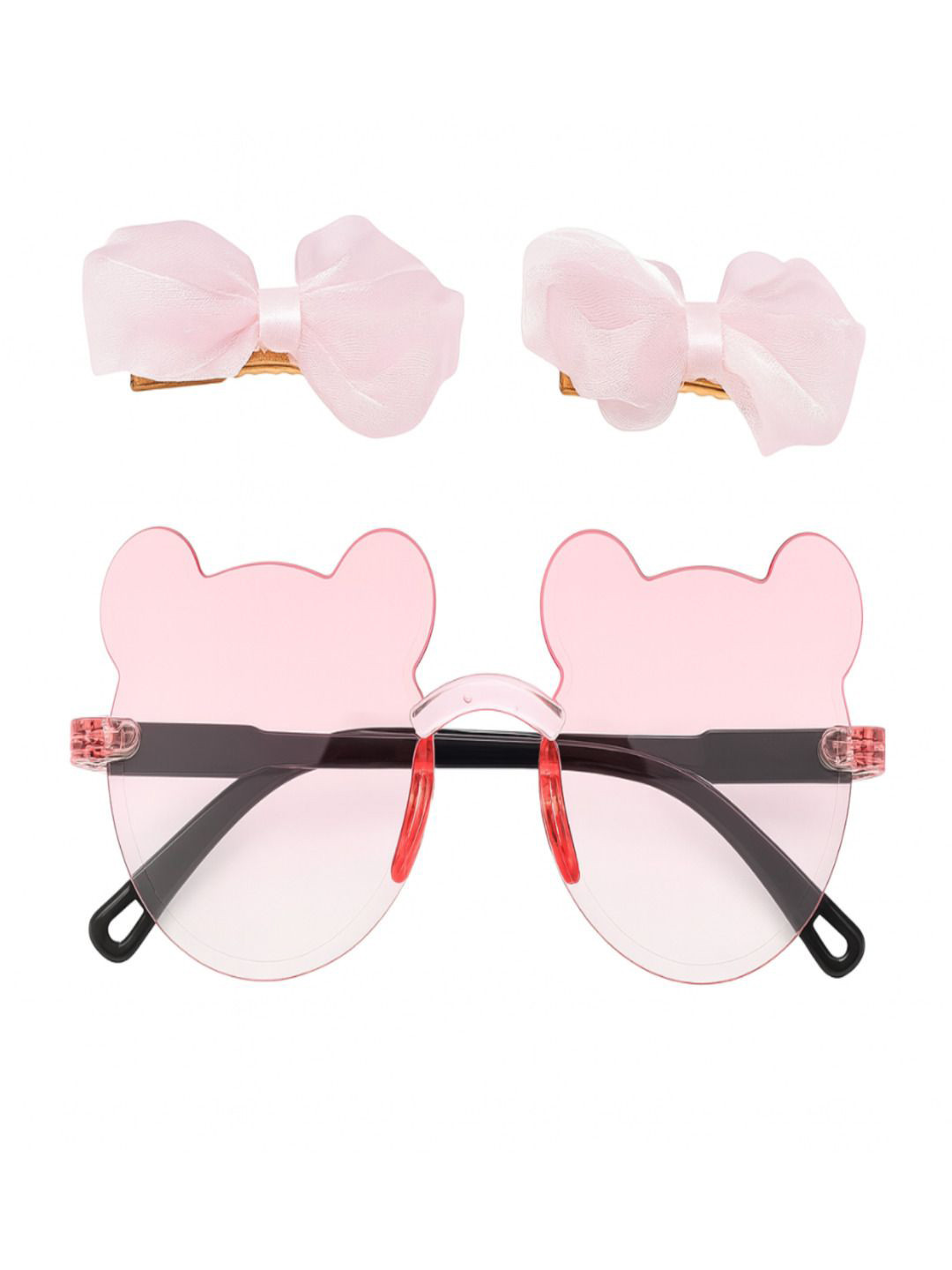 ANNA CREATIONS Girls Cute Bow Hair Clip Accessory with Sun Goggles Design