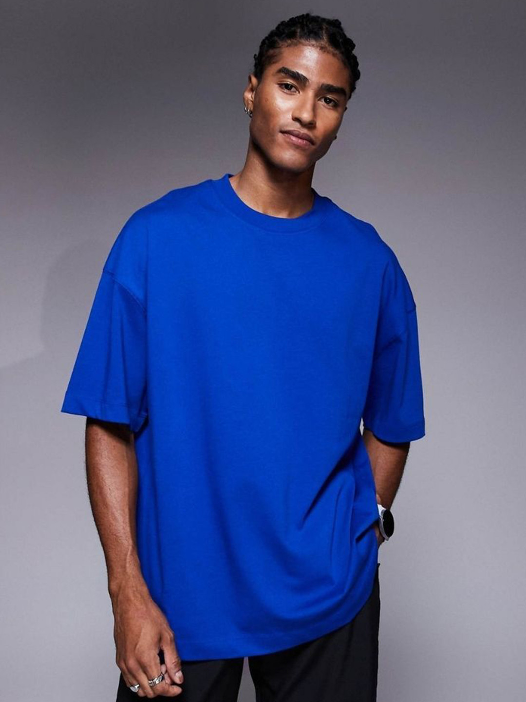 SMAN Crew Neck Oversized Cotton T-shirt
