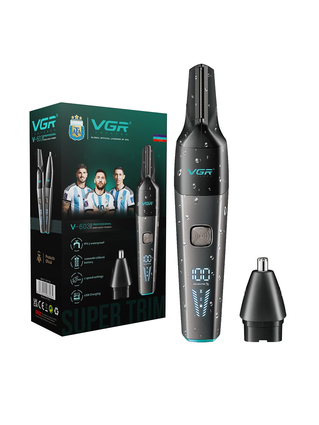VGR V-603 Professional Nose & Body Trimmer - Black