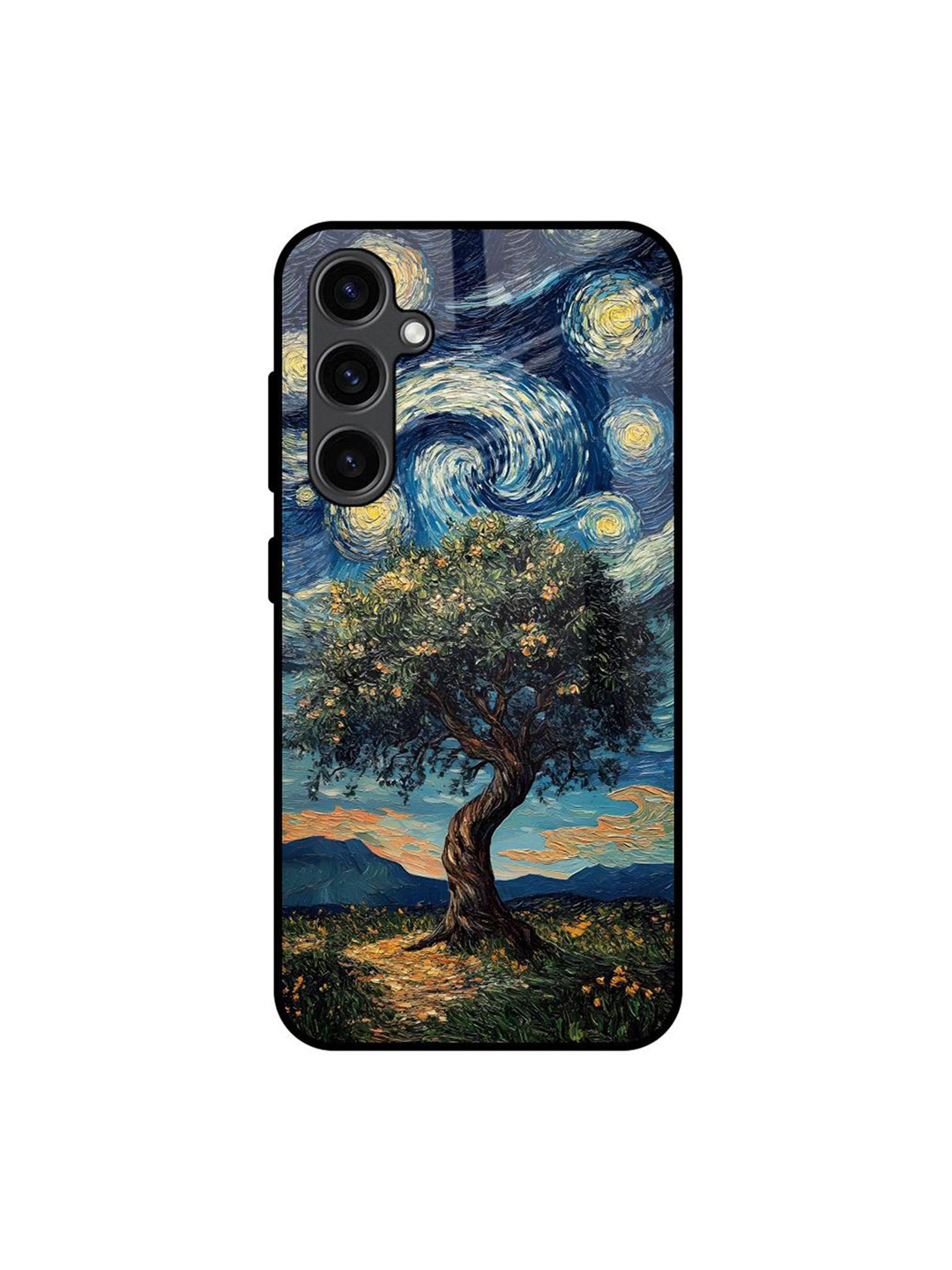 QRIOH Forest Breath Printed Lightweight Silicone Samsung Galaxy S23 FE 5G Glass Back Case