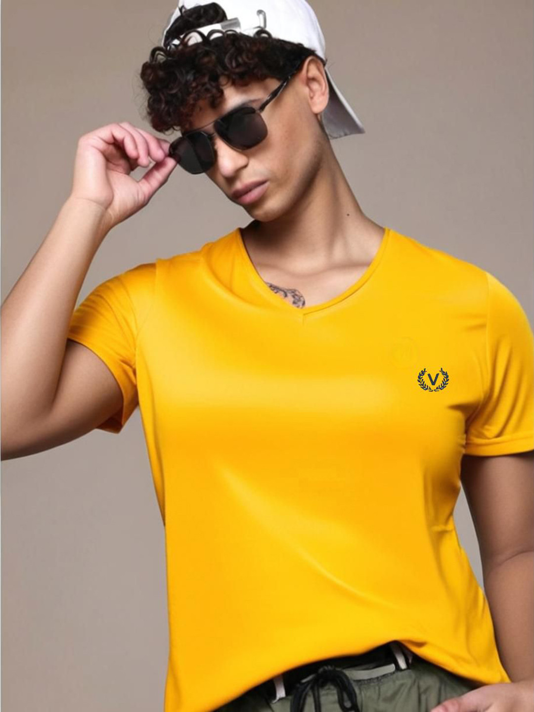 MACK JONNEY V- Neck Half Sleeve T-Shirt