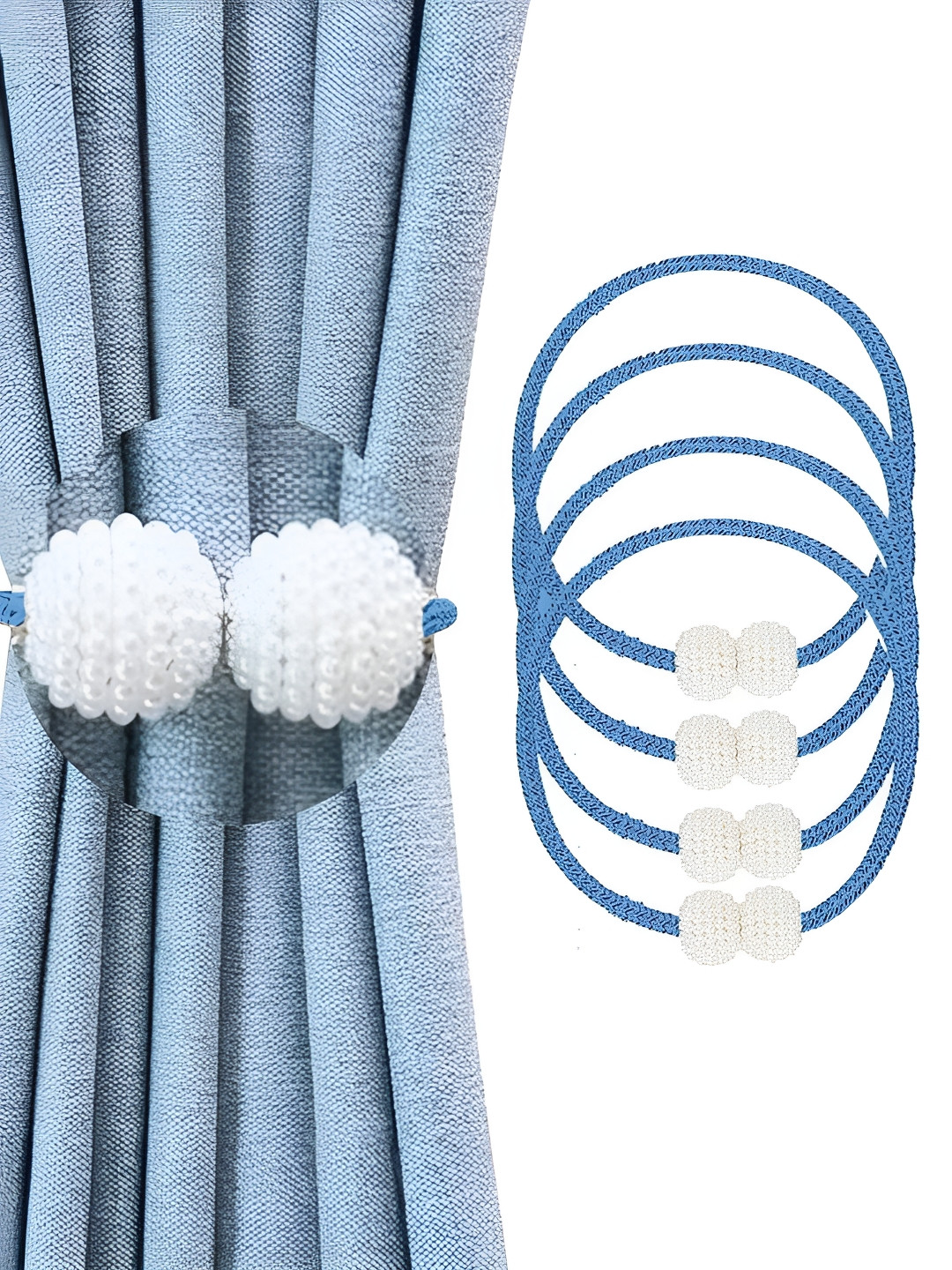 Aura Grey Curtain Hold-Backs