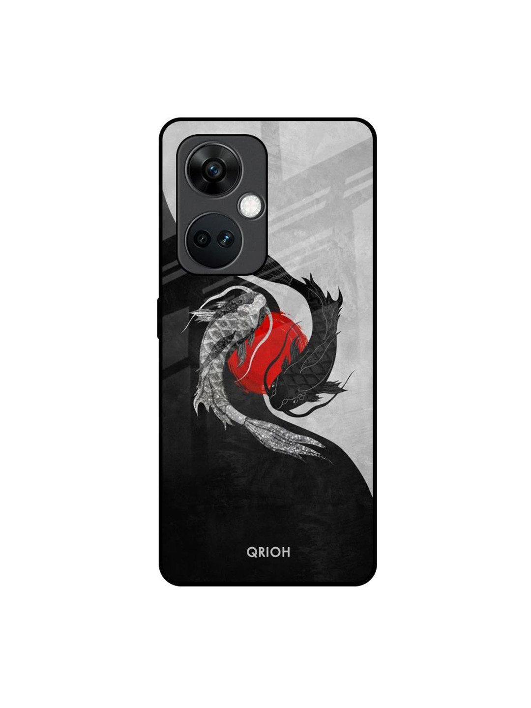 QRIOH Graphic Printed Sleek & Lightweight Silicone OnePlus Nord CE 3 5G Glass Back Case