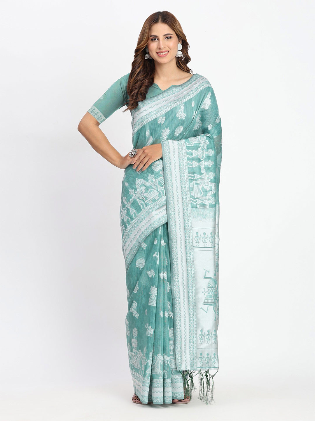 KALINI Warli Woven Design Saree