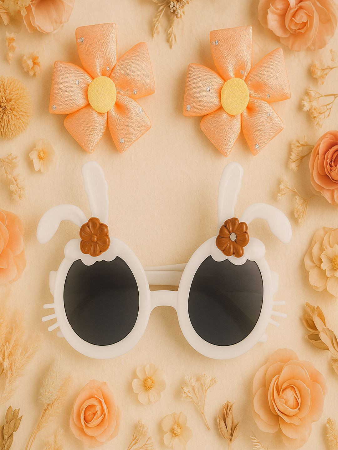 ANNA CREATIONS Girls Cute Bow Hair Clip with Sun Goggles Design Hair Accessory