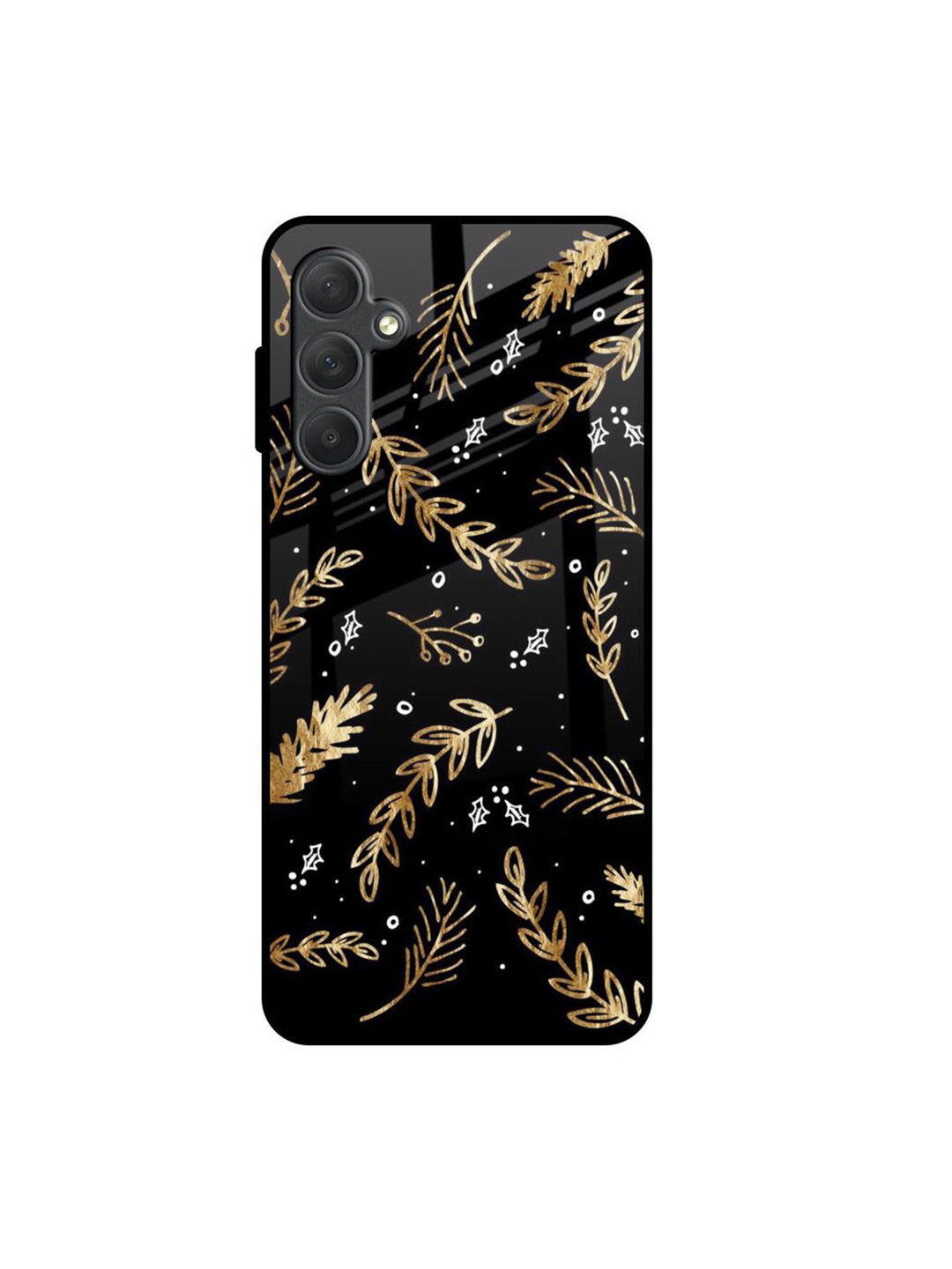 QRIOH Autumn Leaves Printed Lightweight Silicone Samsung Galaxy M54 5G Glass Back Case
