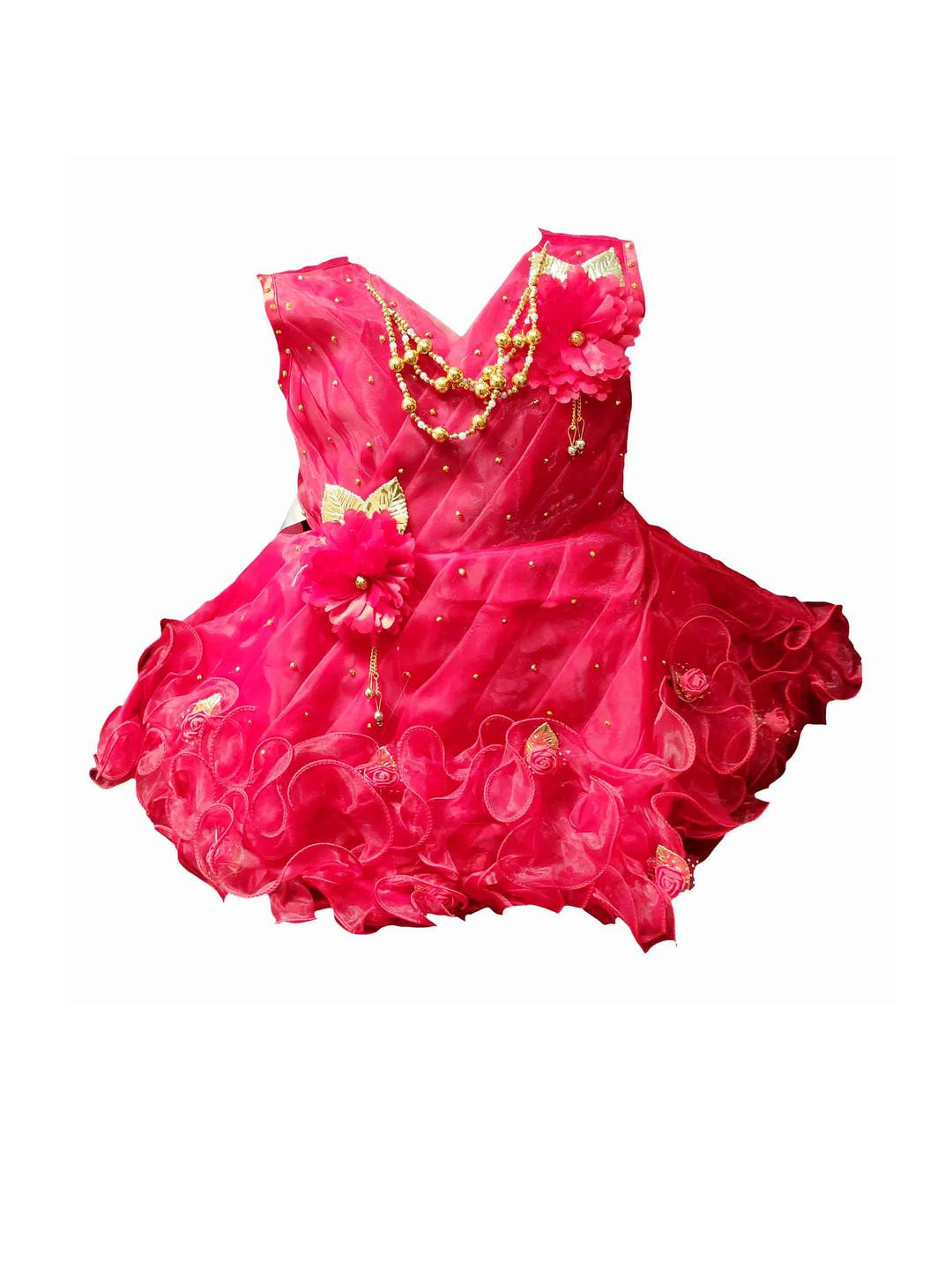 STUMBLE FASHION Girls Nylon Fit and Flare Dresses