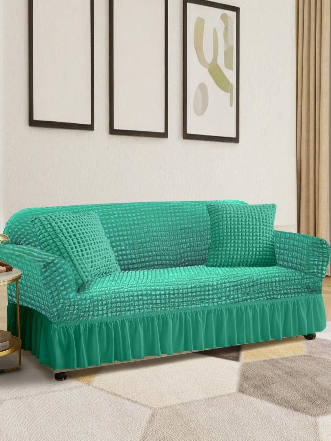 Aura Sea Green 3 Seater Sofa Cover