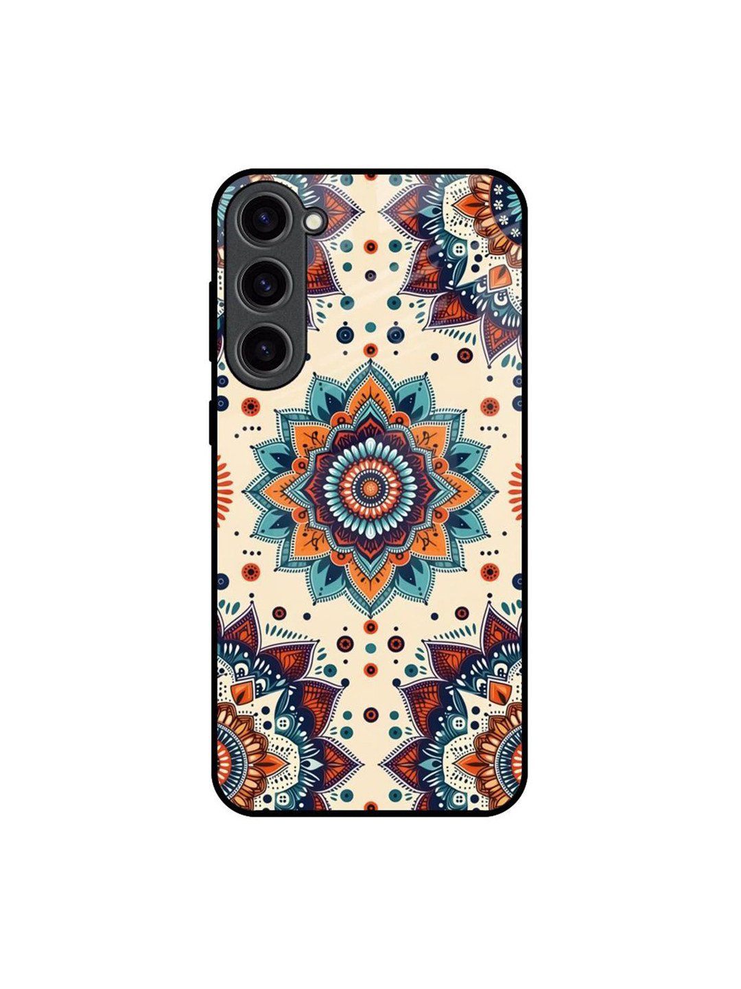 QRIOH Blooming Kaleidoscope Floral Printed Samsung Galaxy S23 Plus 5G Silicone Back Case