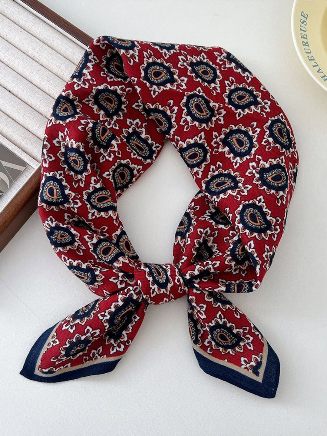 QUECY Women Cotton Spiked Cashew Printed Scarf