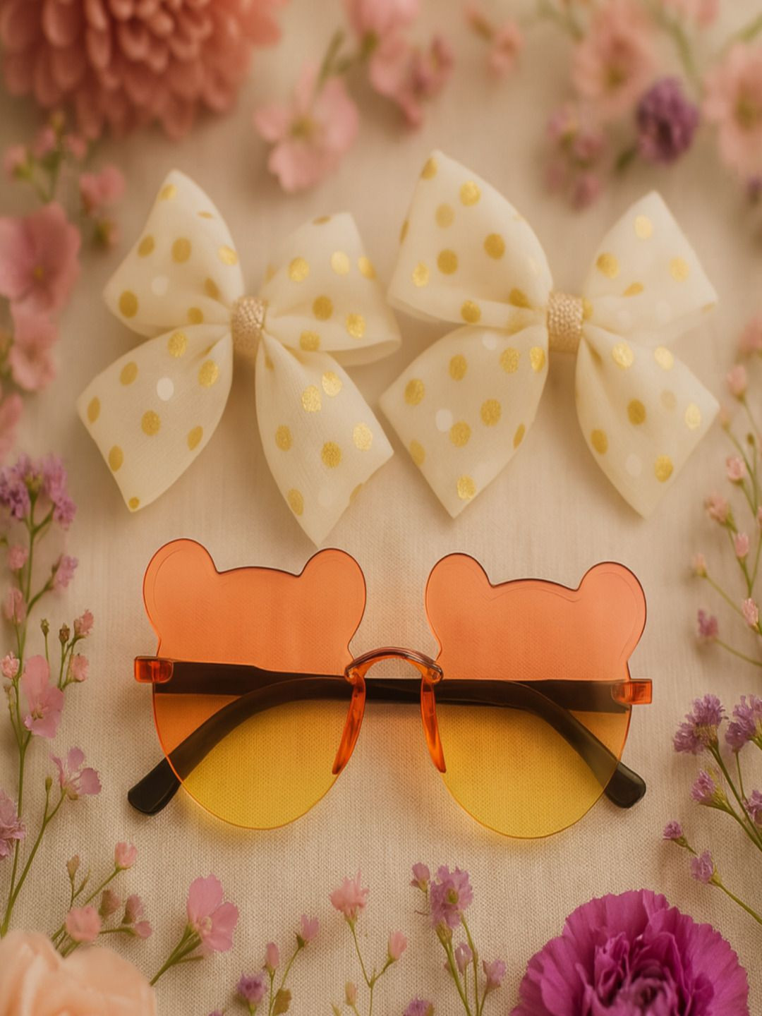 AmazingKarts Girls Embellished Hair Accessory Set with Sun Googles