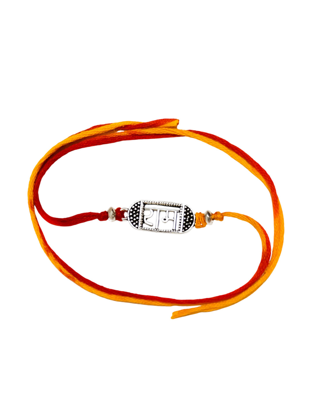 INARI SHINES 925 Silver Ram Blessing Thread Rakhi With Roli Chawal