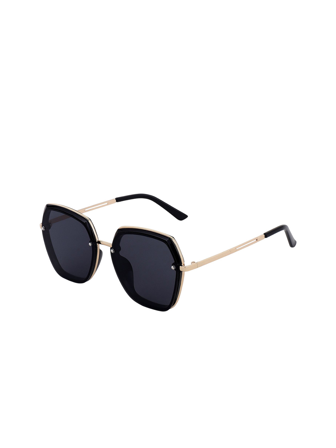 HASHTAG EYEWEAR Women Oversized Sunglasses with UV Protected LensWILL-120772-GLD.BLK-